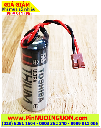 Toshiba ER17500V; Pin nuôi nguồn PLC Toshiba ER17500V lithium 3.6v A 2700mAh (Zắc Omron) 